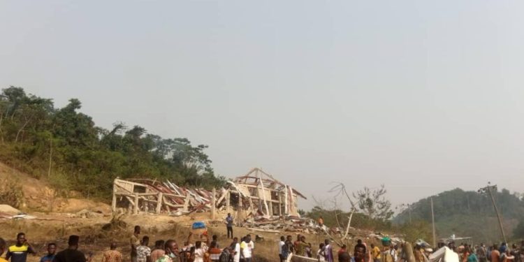 ‘Almost 95% Of Houses In Bogoso-Appiate Are Gone’ – NADMO On Explosion