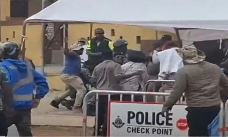 Eight men plead guilty to assaulting ex-MP Hawa Koomson and others during the Ablekuma North election re-run; sentencing set for Friday.