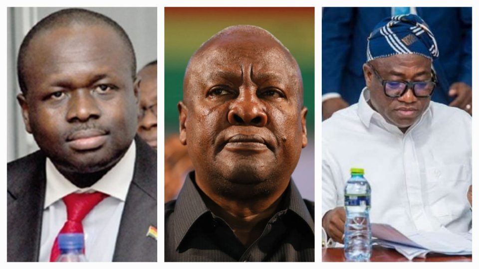 Dr Edward Omane Boamah, President John Mahama and Ibrahim Murtala Mohammed