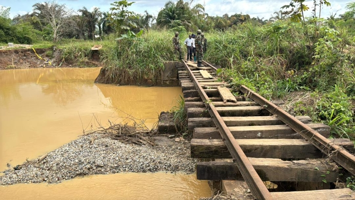 Twelve people accused of damaging the Tarkwa–Takoradi railway line through galamsey have been remanded as investigations continue.