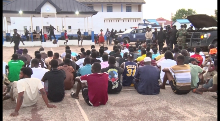 Arrested residents of Dadwene - Anwona - Hwidiem and Kenyase