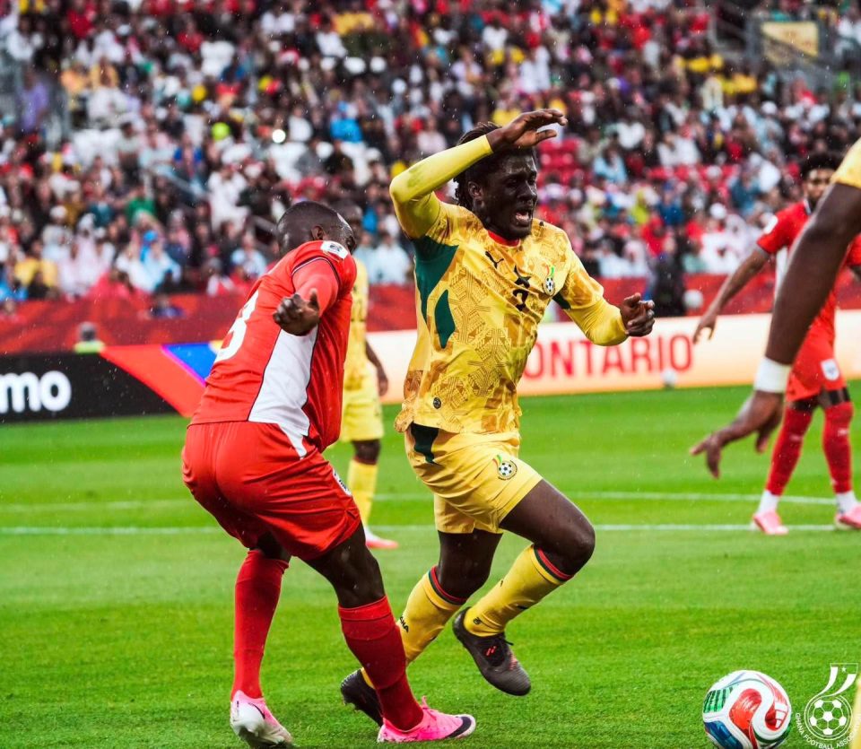 Caleb Yirenkyi during Ghana and Panama match at the 2026 World Cup