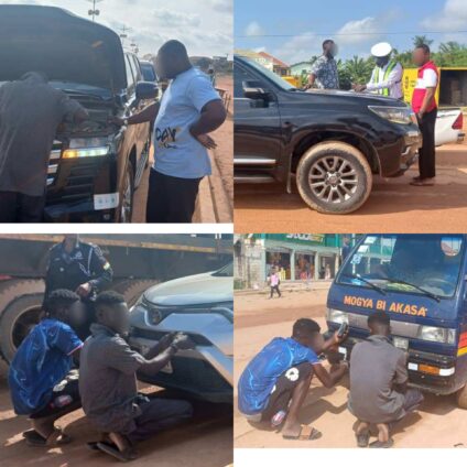 MTTD arrests 13 drivers on Kasoa-Winneba Highway for using illegal sirens and lights in crackdown on traffic offences and road safety.
