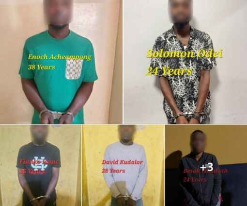 Ghana Police CVET dismantles a car theft ring in the Eastern Region, arresting seven suspects and recovering three stolen luxury vehicles.