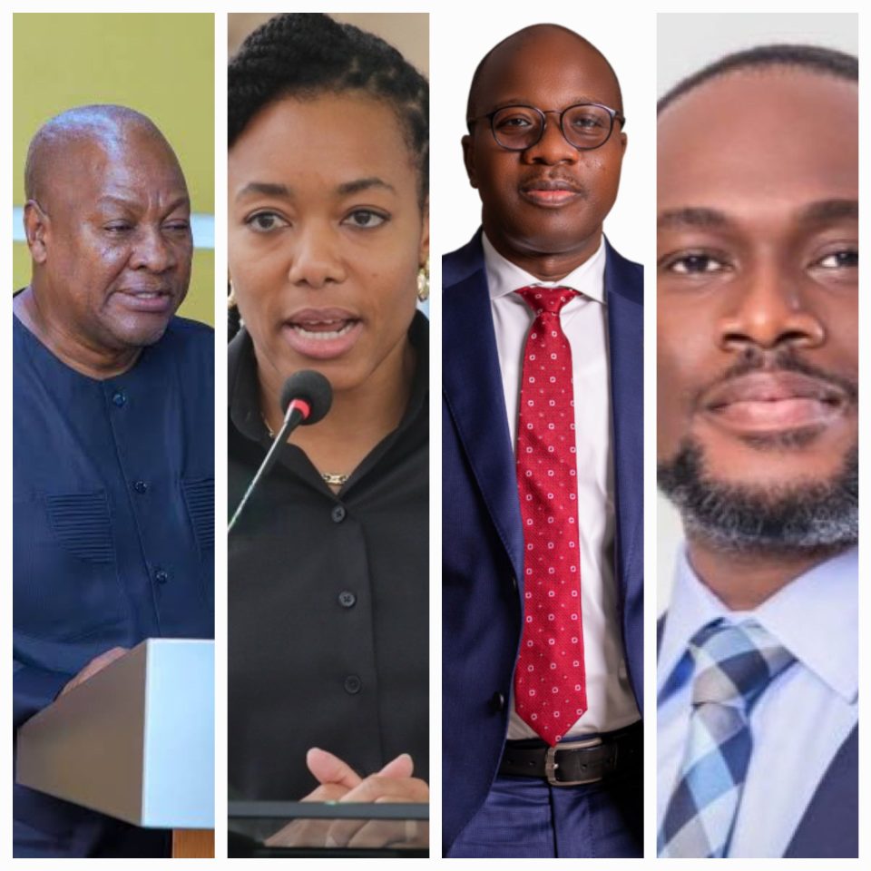 Zanetor Rawlings, Mahama Ayariga, Kenneth Gilbert Adjei and Ahmed Ibrahim feature in Mahama’s first second-term cabinet reshuffle.
