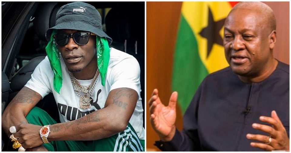 Shatta Wale and President John Dramani Mahama